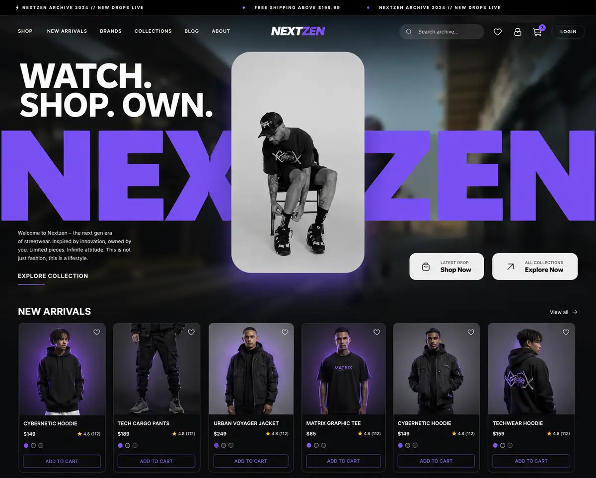 NEXTZEN - Full Stack E-commerce Web Application