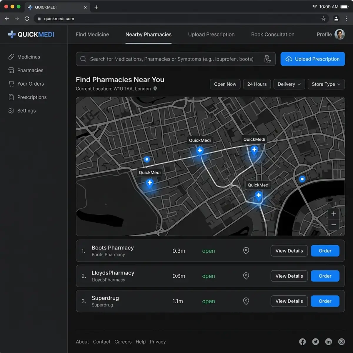 QUICKMEDI - Full Stack — Hybrid Architecture Web Application